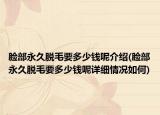 脸部永久脱毛要多少钱呢介绍(脸部永久脱毛要多少钱呢详细情况如何)