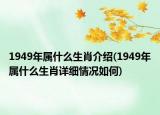 1949年属什么生肖介绍(1949年属什么生肖详细情况如何)
