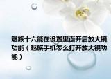 魅族十六能在设置里面开启放大镜功能（魅族手机怎么打开放大镜功能）