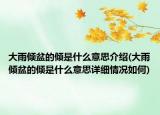 大雨倾盆的倾是什么意思介绍(大雨倾盆的倾是什么意思详细情况如何)