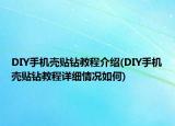 DIY手机壳贴钻教程介绍(DIY手机壳贴钻教程详细情况如何)