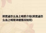 郑宜涵怎么当上明星介绍(郑宜涵怎么当上明星详细情况如何)