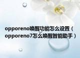 opporeno唤醒功能怎么设置（opporeno7怎么唤醒智能助手）