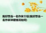 我好想当一名作家介绍(我好想当一名作家详细情况如何)