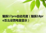 魅族17pro自动亮度（魅族18pro怎么设置电量显示）