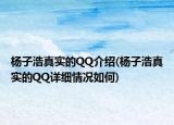 杨子浩真实的QQ介绍(杨子浩真实的QQ详细情况如何)