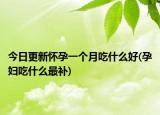今日更新怀孕一个月吃什么好(孕妇吃什么最补)