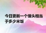 今日更新一个馒头相当于多少米饭