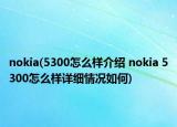 nokia(5300怎么样介绍 nokia 5300怎么样详细情况如何)