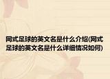 网式足球的英文名是什么介绍(网式足球的英文名是什么详细情况如何)