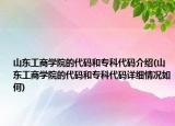 山东工商学院的代码和专科代码介绍(山东工商学院的代码和专科代码详细情况如何)