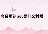 今日更新pvc是什么材质