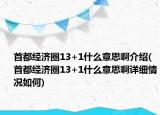首都经济圈13+1什么意思啊介绍(首都经济圈13+1什么意思啊详细情况如何)