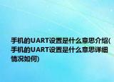 手机的UART设置是什么意思介绍(手机的UART设置是什么意思详细情况如何)