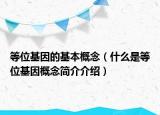 等位基因的基本概念（什么是等位基因概念简介介绍）