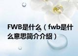 FWB是什么（fwb是什么意思简介介绍）