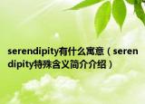 serendipity有什么寓意（serendipity特殊含义简介介绍）