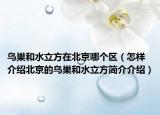 鸟巢和水立方在北京哪个区（怎样介绍北京的鸟巢和水立方简介介绍）