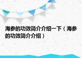 海参的功效简介介绍一下（海参的功效简介介绍）