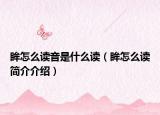 眸怎么读音是什么读（眸怎么读简介介绍）