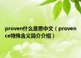proven什么意思中文（provence特殊含义简介介绍）