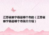 江苏省睢宁县是哪个市的（江苏省睢宁县是哪个市简介介绍）