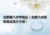 合肥第八中学地址（合肥八中具体地址简介介绍）