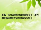 身高一米六体重标准体重是多少（一米六的身高体重多少为标准简介介绍）