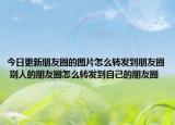 今日更新朋友圈的图片怎么转发到朋友圈 别人的朋友圈怎么转发到自己的朋友圈