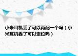 小米耳机丢了可以再配一个吗（小米耳机丢了可以定位吗）