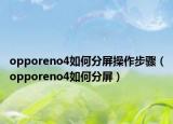 opporeno4如何分屏操作步骤（opporeno4如何分屏）