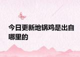 今日更新地锅鸡是出自哪里的