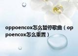 oppoencox怎么暂停歌曲（oppoencox怎么重置）