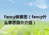 Fancy啥意思（fancy什么意思简介介绍）