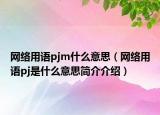 网络用语pjm什么意思（网络用语pj是什么意思简介介绍）