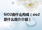SiO2由什么构成（sio2是什么简介介绍）