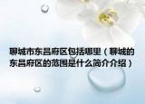 聊城市东昌府区包括哪里（聊城的东昌府区的范围是什么简介介绍）