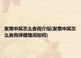 发票中奖怎么查询介绍(发票中奖怎么查询详细情况如何)