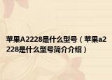 苹果A2228是什么型号（苹果a2228是什么型号简介介绍）