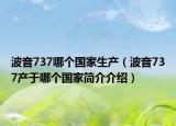 波音737哪个国家生产（波音737产于哪个国家简介介绍）