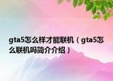 gta5怎么样才能联机（gta5怎么联机吗简介介绍）