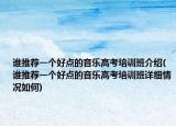 谁推荐一个好点的音乐高考培训班介绍(谁推荐一个好点的音乐高考培训班详细情况如何)