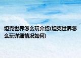 坦克世界怎么玩介绍(坦克世界怎么玩详细情况如何)