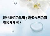 简述意识的作用（意识作用的原理简介介绍）