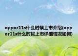 oppor11s什么时候上市介绍(oppor11s什么时候上市详细情况如何)