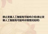 停止发展人工智能有可能吗介绍(停止发展人工智能有可能吗详细情况如何)