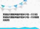 常德金丹酱板鸭最早是多少钱一只介绍(常德金丹酱板鸭最早是多少钱一只详细情况如何)