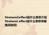 Streisand(effect是什么意思介绍 Streisand effect是什么意思详细情况如何)