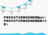 冬季安全生产注意事项及预防措施ppt（冬季安全生产注意事项及预防措施简介介绍）