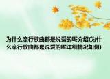 为什么流行歌曲都是说爱的呢介绍(为什么流行歌曲都是说爱的呢详细情况如何)